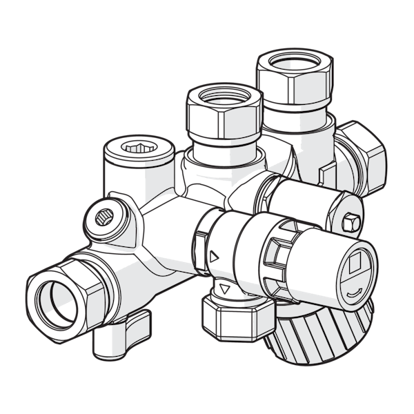 Syöttösekoitusventtiili Oras 420122 DN20 22mm [4012522]