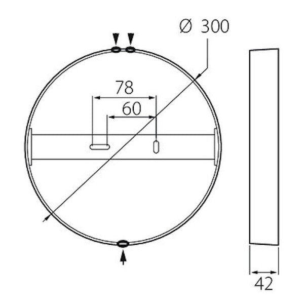 Pinta-Asennusvalaisin Ronda 300 Ip20 21W/830 Dim Pco Wh [4297871]