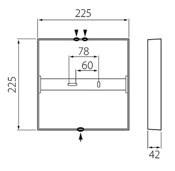 Pinta-Asennusvalaisin Kubo 225 Ip20 15W/830 Dim Pco Wh
