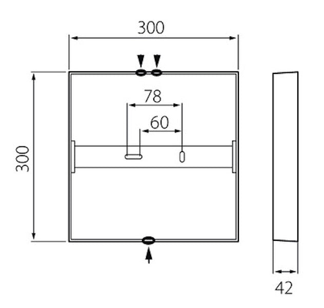 Pinta-Asennusvalaisin Kubo 300 Ip20 21W/840 Dim Pco Wh