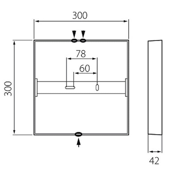 Pinta-Asennusvalaisin Kubo 300 Ip20 21W/840 Dim Pco Wh