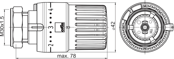 Patteritermostaatti Oras Stabila Pro M30 443000 [4032044]