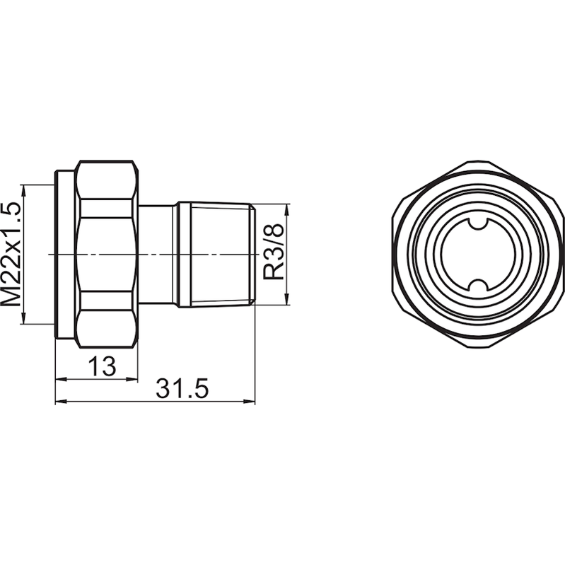 Patteriventtiilin liitin Oras Stabila DN10 kova stabila pro [4032040] |