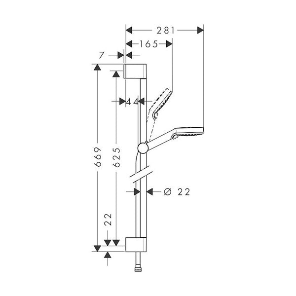Käsisuihkusetti Hansgrohe 26534400 Crometta Var.Ecos.9L [6559761] |