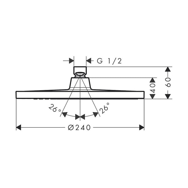 Yläsuihku Hansgrohe 26724000 Crometta S 240 Ecos9L [6559765] |