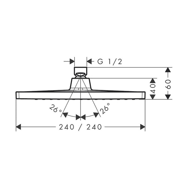 Yläsuihku Hansgrohe 26727000 Crometta E 240 Ecos9L [6559766] |