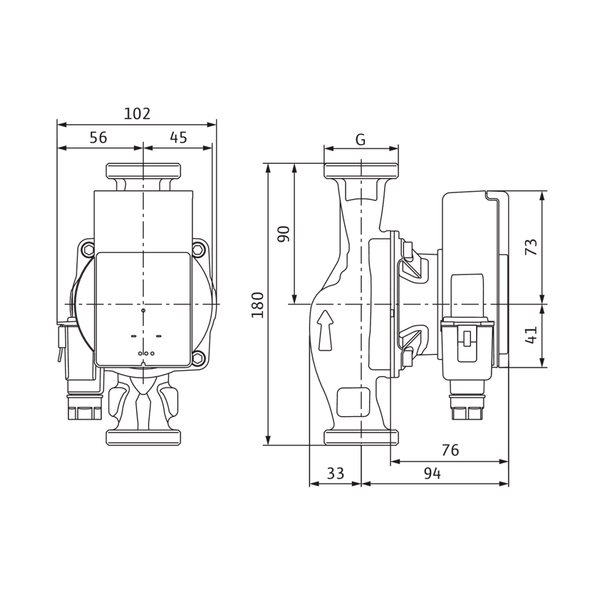 Kiertovesipumppu Lämpöjohto Atmos Pico 25/1-6 -180 4624336