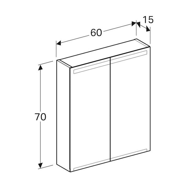Peilikaappi Ido Reflect LED Band 600 47195 6015202
