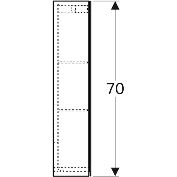 Peilikaappi IDO Reflect valolla, kahdella ovella 47196 Led Band 900 [6015203]