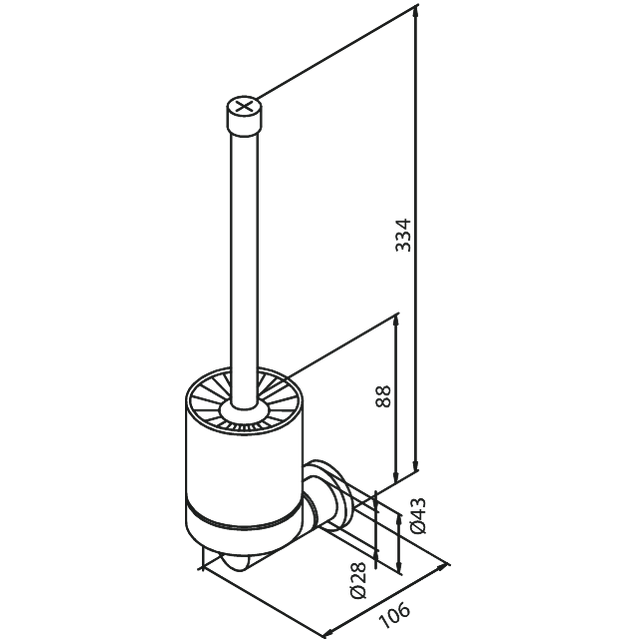 Damixa Wc-Harja Ja Teline Silhouet Harjattu Teräs 483014600 [5778277]
