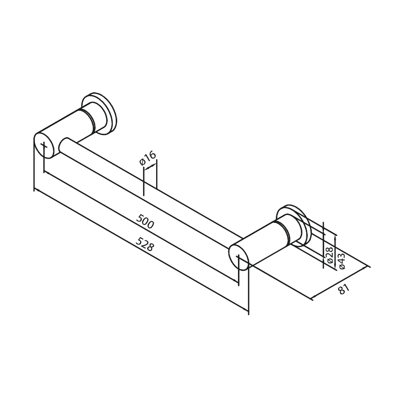 Damixa Pyyhetanko 500 Mm Silhouet Mattamusta 483046100 [5778268] |