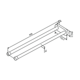 Damixa Kaksoispyyhetanko 400 Mm Harjattu Kupari 483428700 [5778406] |