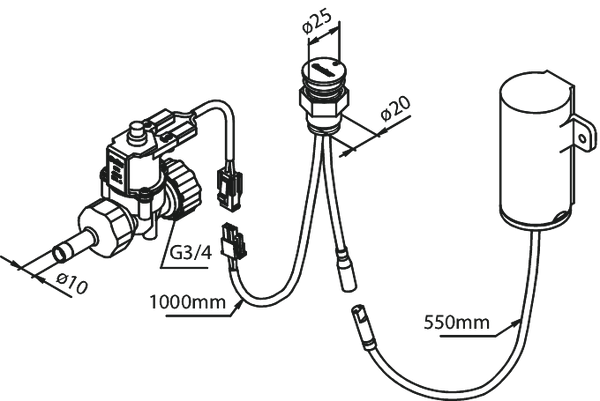 Pesukoneventtiili Damixa elektroninen teräs 48408.66 [6231301]