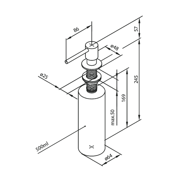 Damixa Saippua - Annostelija Mattamusta 484816100 [5778442] |