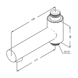 Damixa Vaihdinjuoksuputki, Kääntyvä Mattavalkoinen 484842100 [6531607] |