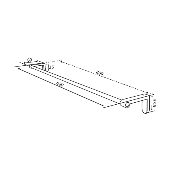 Damixa Pyyhetanko 800Mm Zen Harjattu Teräs 487324600 [5778326] |