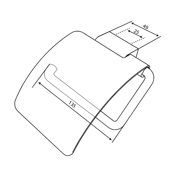 Damixa Wc-Paperiteline Kannella Zen Mattamusta 487366100 [5778356]