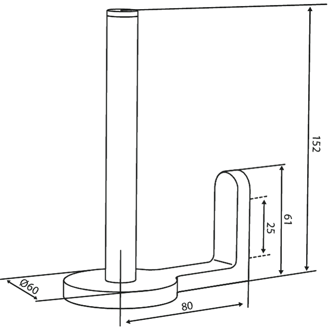 Damixa Vara Wc-Paperiteline  Zen Kromattu 487370000 [5778360]