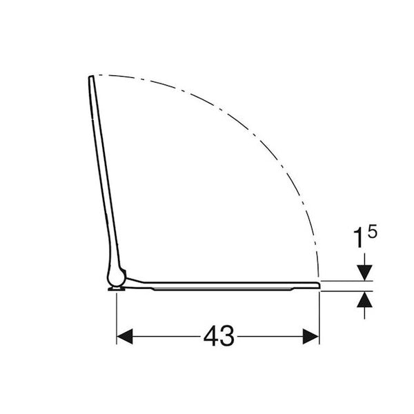 WC - istuinkansi Geberit Smyle Square, slim design, sandwich design [5658134] |