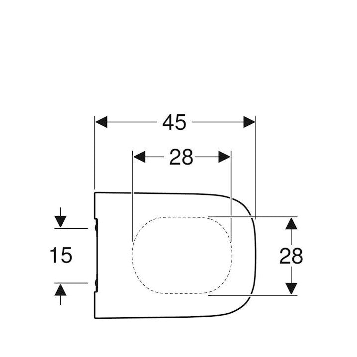 WC - istuinkansi Geberit Smyle Square, slim design, sandwich design [5658134] |