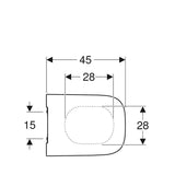 WC - istuinkansi Geberit Smyle Square, slim design, sandwich design [5658134] |