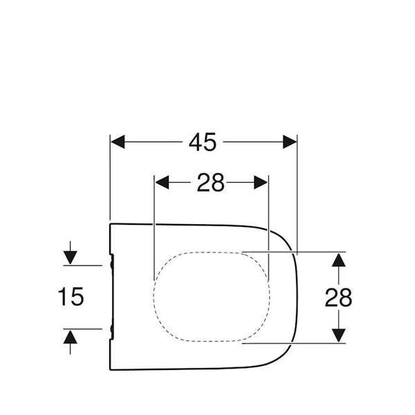 WC - istuinkansi Geberit Smyle Square, slim design, sandwich design [5658134] |