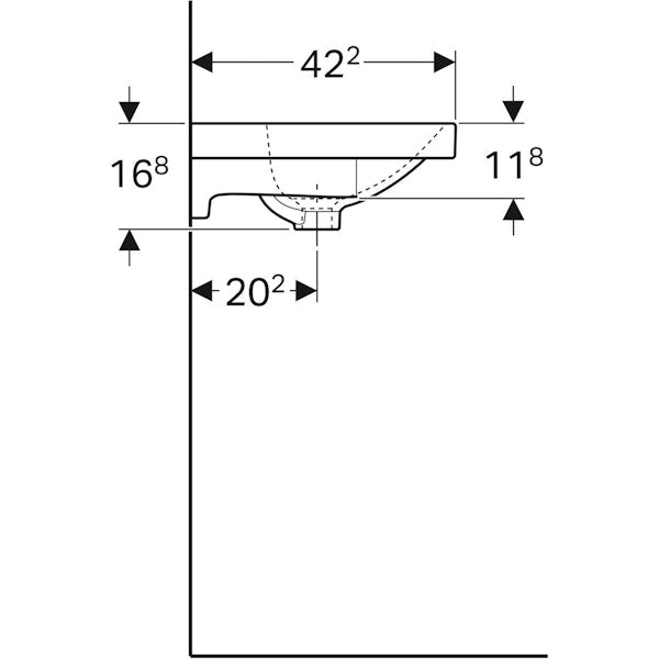 Geberit 500.631.01.2 Acanto pesuallas compact 60CM * 42.2CM [5618355] |