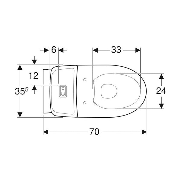 Wc - Istuin, Ido Seinä Säiliöllä 2 - Huuhtelu [5650222] |