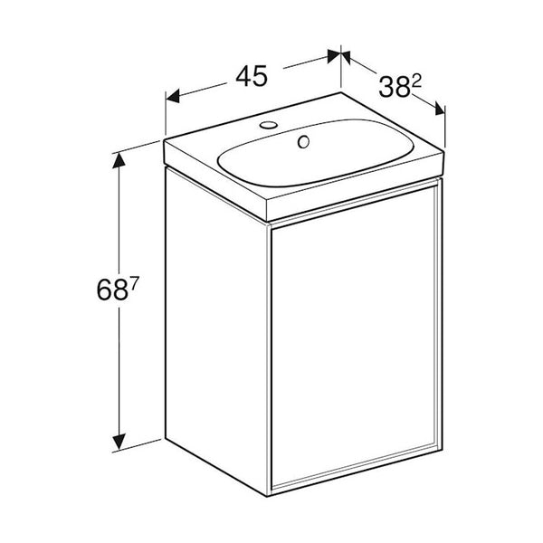 Allaskaappipaketti Ido Sense Art 450X382X687Mm, Tammi [6015636] |