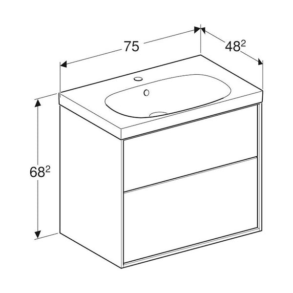 Allaskaappipaketti Ido Sense Art 750X482X682Mm, Valk [6015644] |