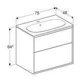 Allaskaappipaketti Ido Sense Art 750X480X644Mm, Laava [6015649] |