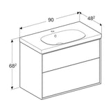 Allaskaappipaketti Ido Sense Art 900X482X682Mm, Tammi [6015651] |