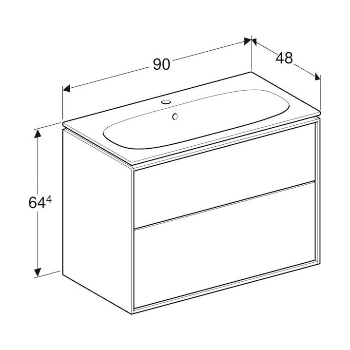 Allaskaappipaketti Ido Sense Art 900X480X644Mm, Tammi [6015654] |