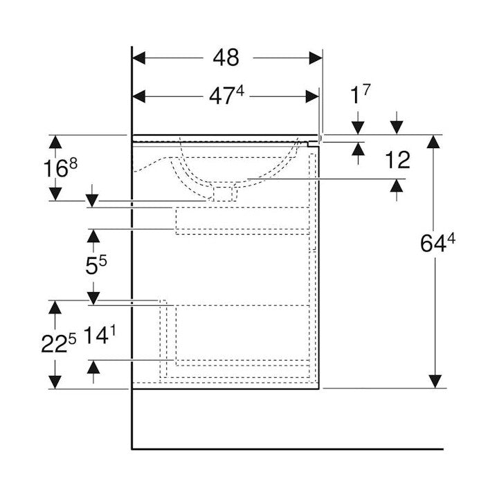 Allaskaappipaketti Ido Sense Art 900X480X644Mm, Laava [6015655] |
