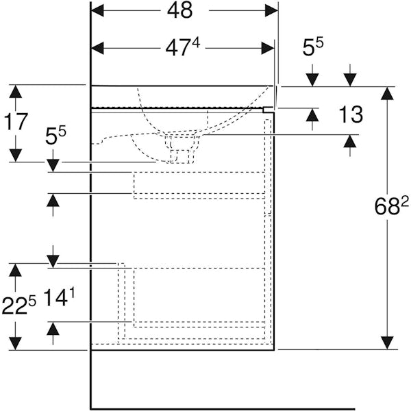 Allaskaappipaketti Ido Sense Art 1200X480X682Mm,Laava [6015658] |