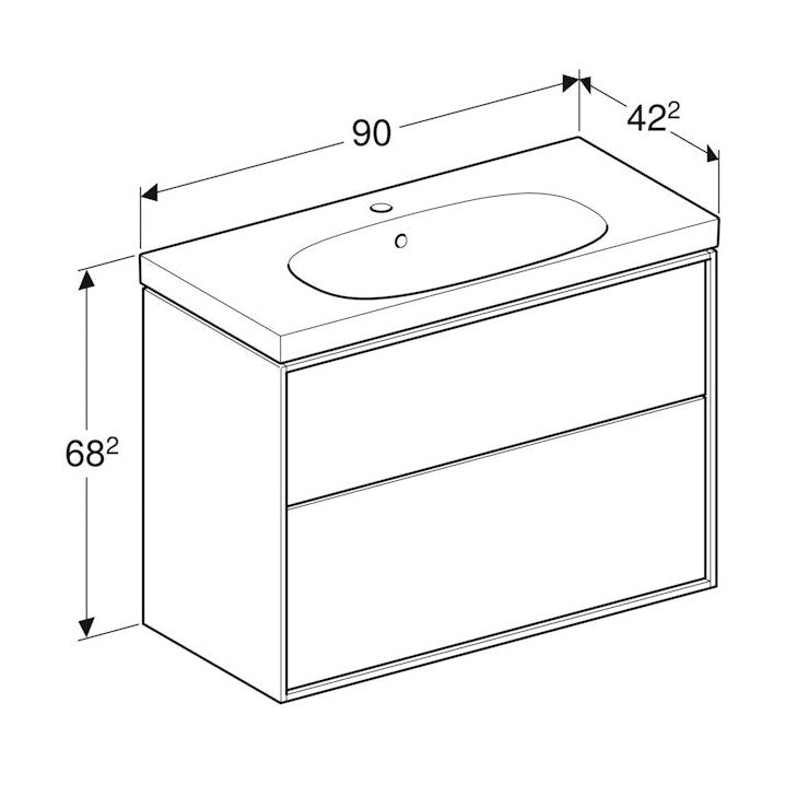 Allaskaappipaketti Ido Sense Art 900X422X682Mm,Tammi [6015666] |