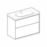 Allaskaappipaketti Ido Sense Art 900X422X682Mm, Laava [6015667] |