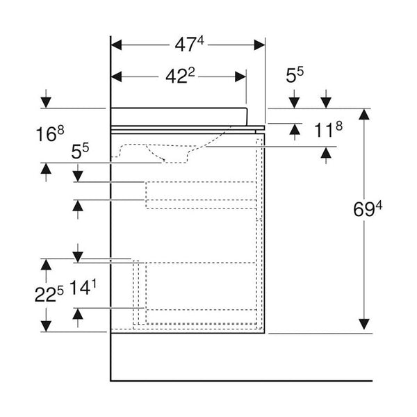 Allaskaappipaketti Ido Sense Art 888X474X694Mm, Valk [6015668] |
