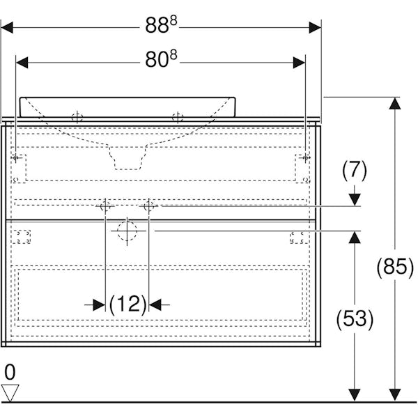 Allaskaappipaketti Ido Sense Art 888X474X694Mm,Tammi [6015669] |
