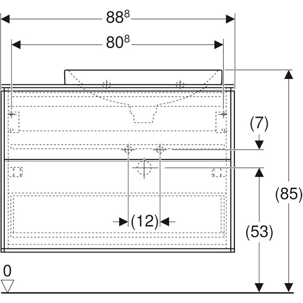 Allaskaappipaketti Ido Sense Art 888X474X694Mm, Laava [6015673] |