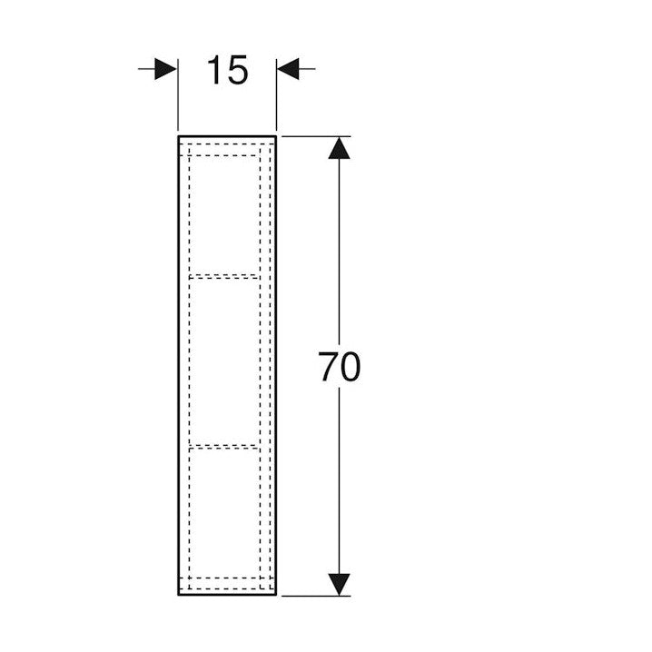 Seinäkaappi Ido Sense Art 450X150X700Mm,Pähkin [6018832] |