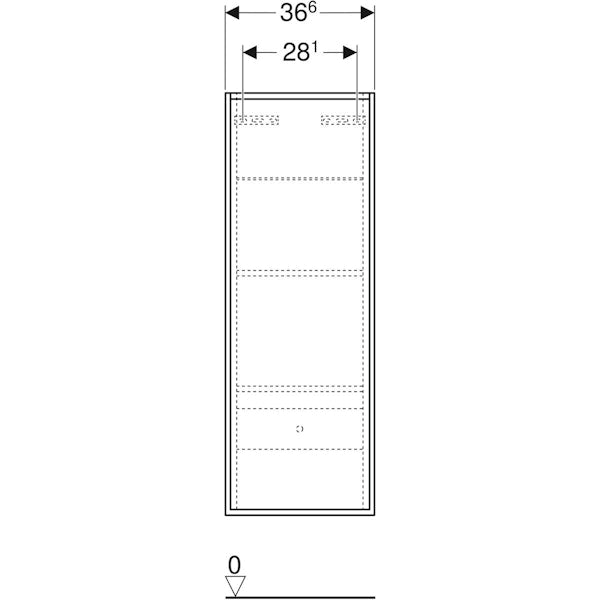 Puolikorkea Kaappi Ido Sense Art 366X360X1038Mm,Pähki [6018830] |