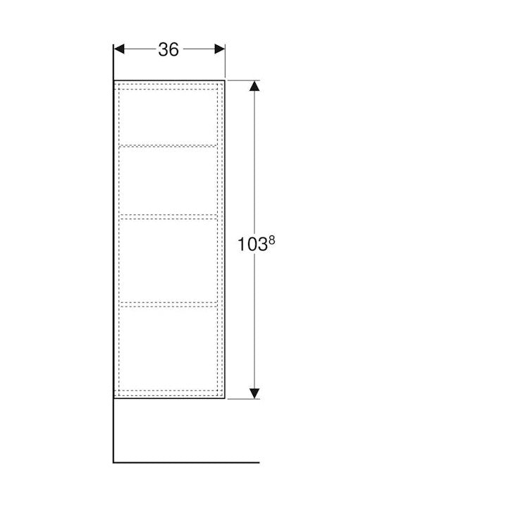 Puolikorkea Kaappi Ido Sense Art 366X360X1038Mm,Pähki [6018830] |