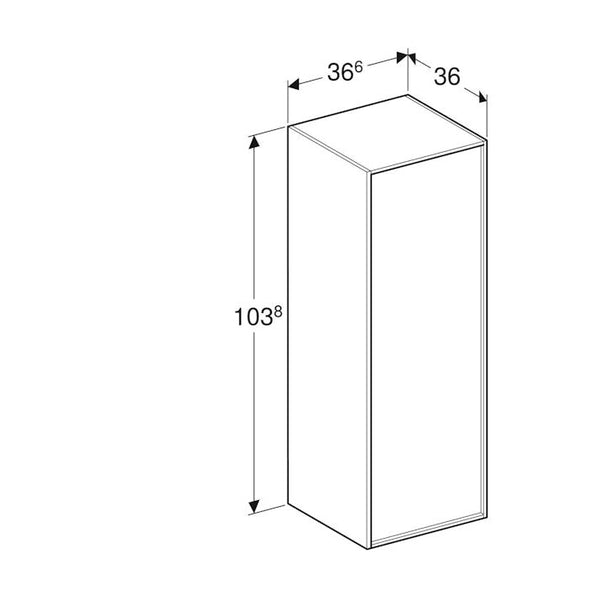 Puolikorkea Kaappi Ido Sense Art 366X360X1038Mm,Valk [6015677] |