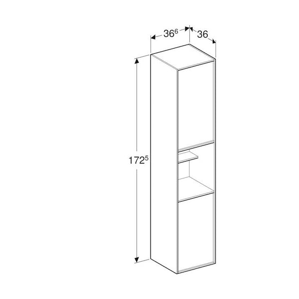 Korkea Kaappi Ido Sense Art 366X360X1725Mm,Tammi [6015684] |