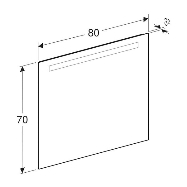 Tasopeili Ido Reflect 800X32X700Mm, Alumiini [6015720] |