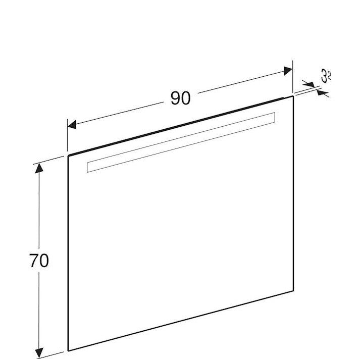 Tasopeili Ido Reflect 900X32X700Mm, Alumiini [6015721] |