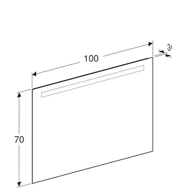 Tasopeili Ido Reflect 1000X32X700Mm, Alumiini [6015722] |