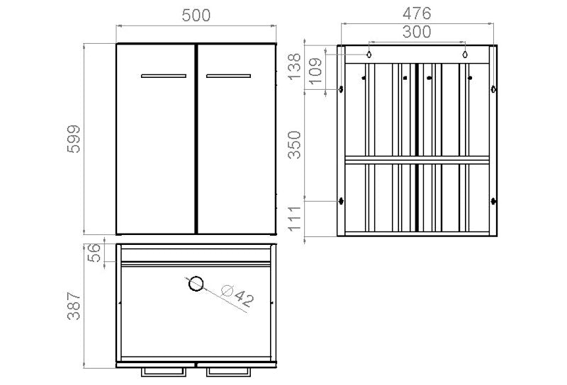 Allaskaappi V2590 Polaria Stila 500 valkoinen [6045314]