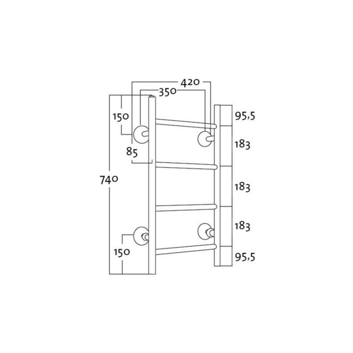 Rej Design pyyhekuivain Tango BTH 35744 yläkytkentä, musta [5487619] |